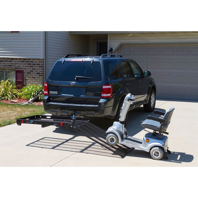 Hitch carriers with online ramp